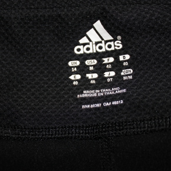 Adidas Black Calf Length Work Out Leggings - Picture 3 of 3